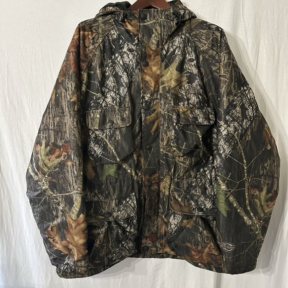 Vintage Dickies Camo Mossy oak Jacket XL Full Zip Hooded Thermal LinedPockets